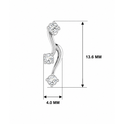 Raindrop Riff Platinum Plated Lab Grown Diamond Pendant