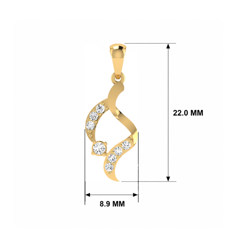 Infinite Taper Gold Plated Lab Grown Diamond Pendant