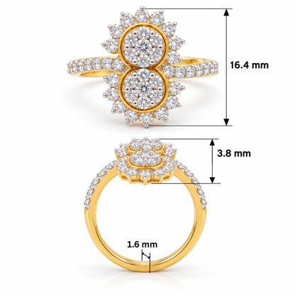 Elara Twin Radiance Lab Grown Diamond Ring