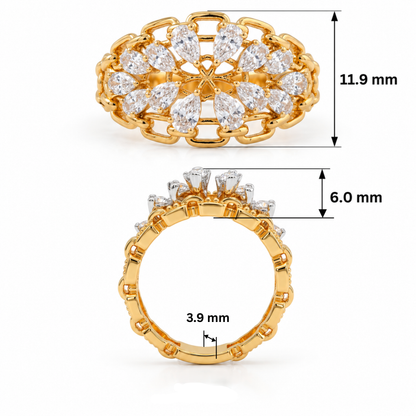 Splendor Petal Lab Grown Diamond Ring