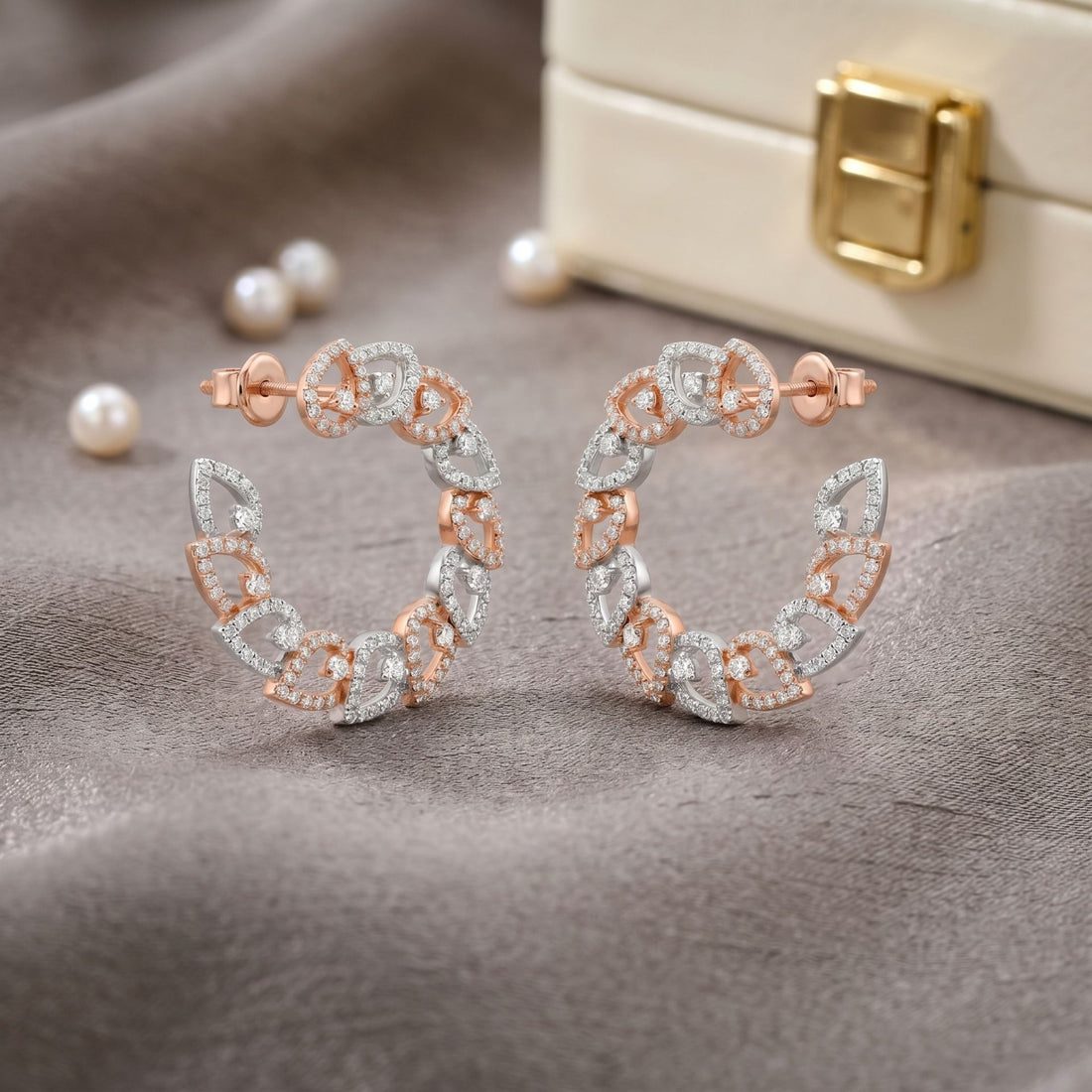 Aurelia Petal Lab Grown Diamond Earrings