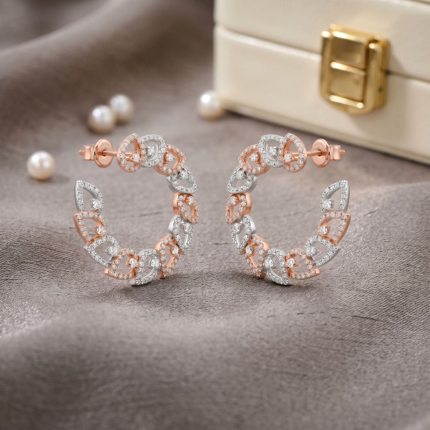 Aurelia Petal Lab Grown Diamond Earrings
