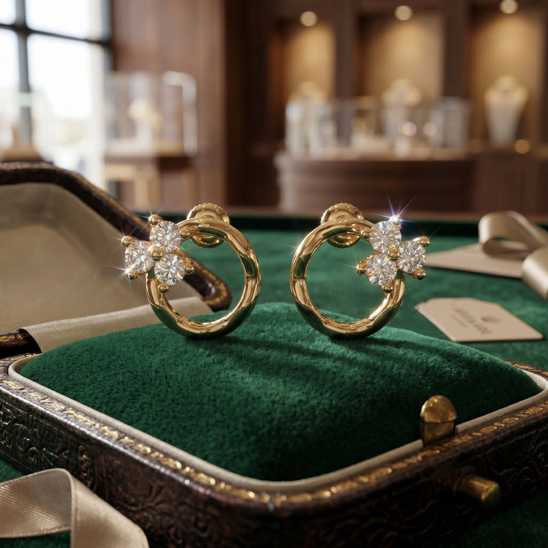 Blossom Loop Lab Grown Diamond Earrings