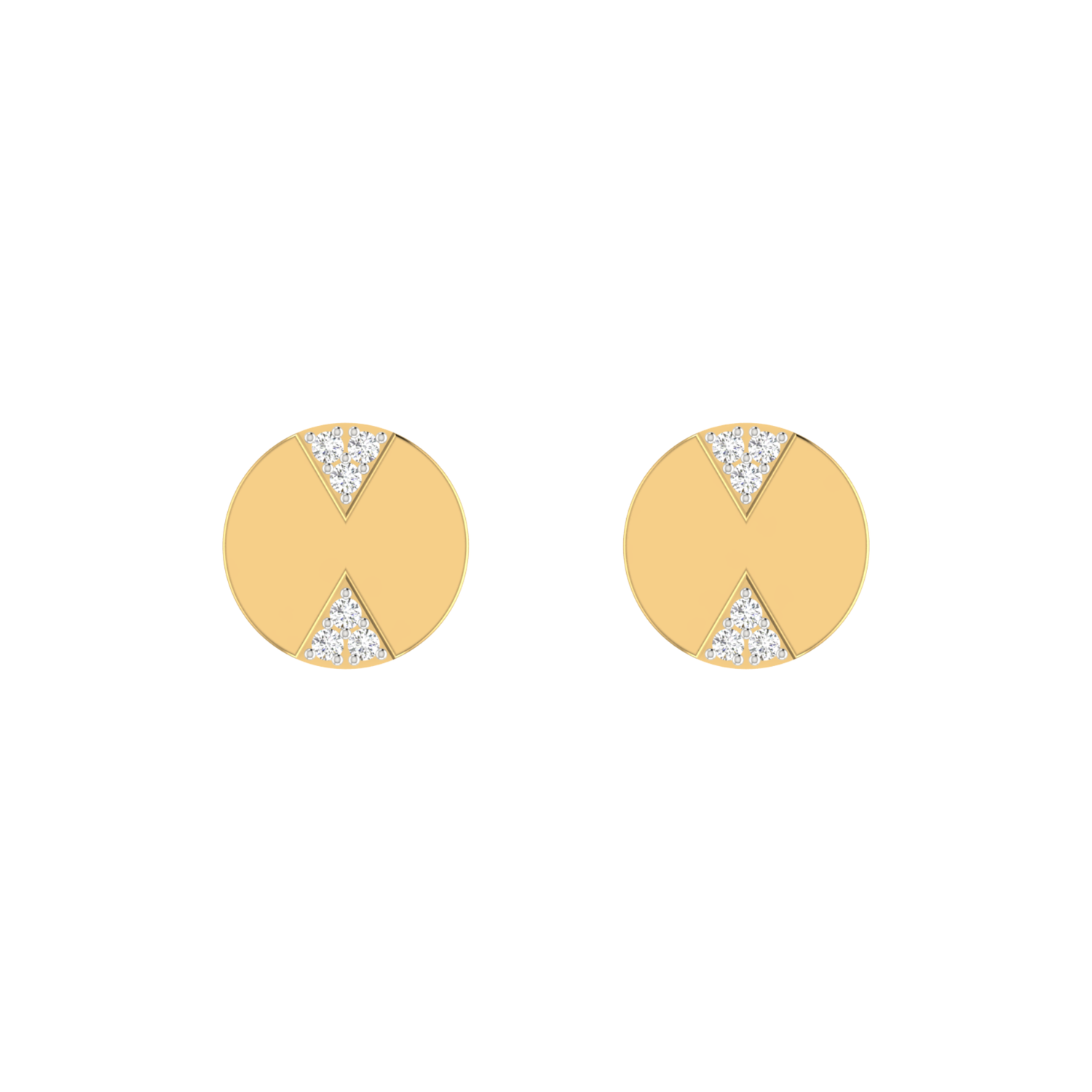 Opposing Aura Gold Plated Lab Grown Diamond Earrings