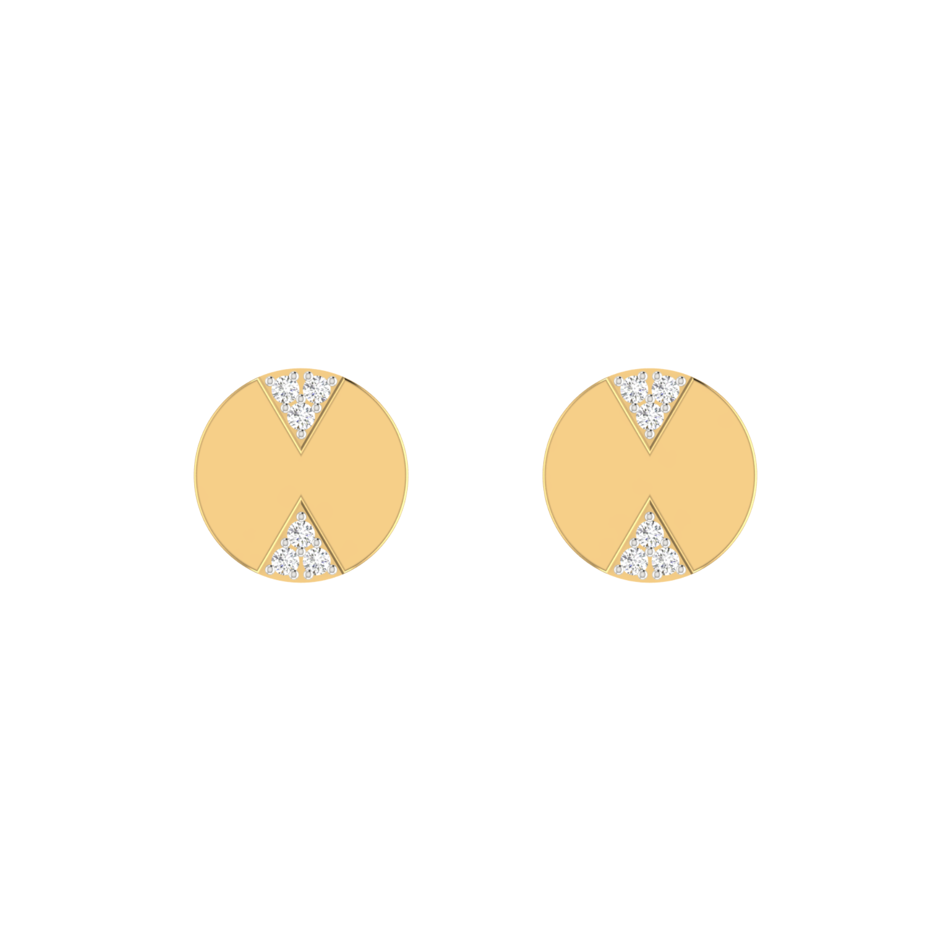 Opposing Aura Gold Plated Lab Grown Diamond Earrings