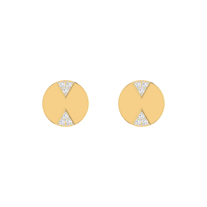 Opposing Aura Gold Plated Lab Grown Diamond Earrings