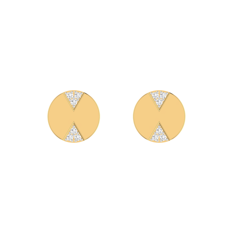 Opposing Aura Gold Plated Lab Grown Diamond Earrings