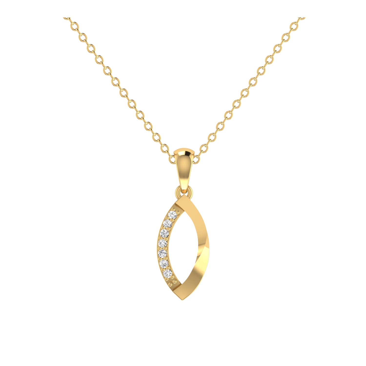 Aileron Apex Gold Plated Lab Grown Diamond Pendant