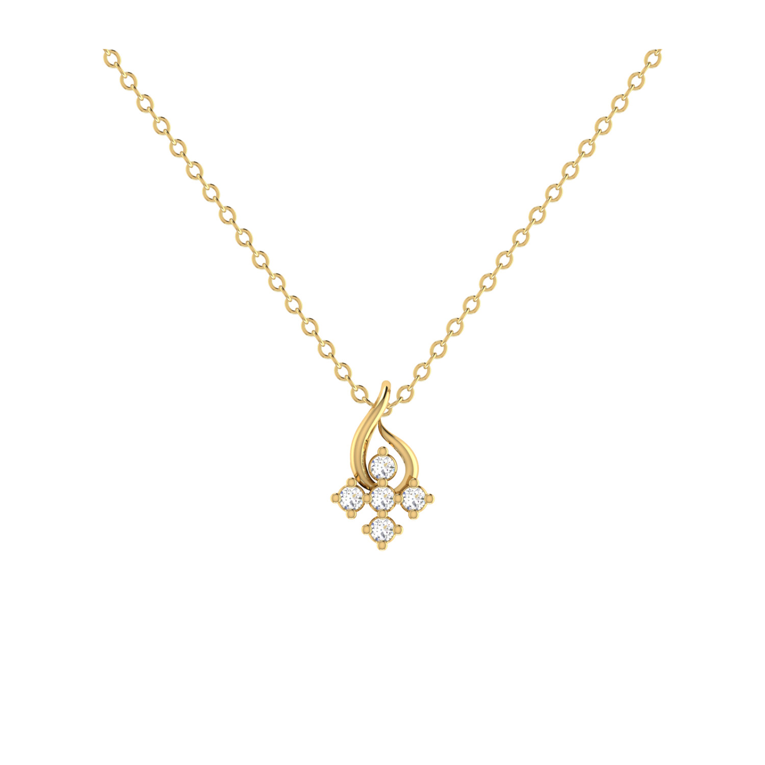 Helix Cross Gold Plated Lab Grown Diamond Pendant