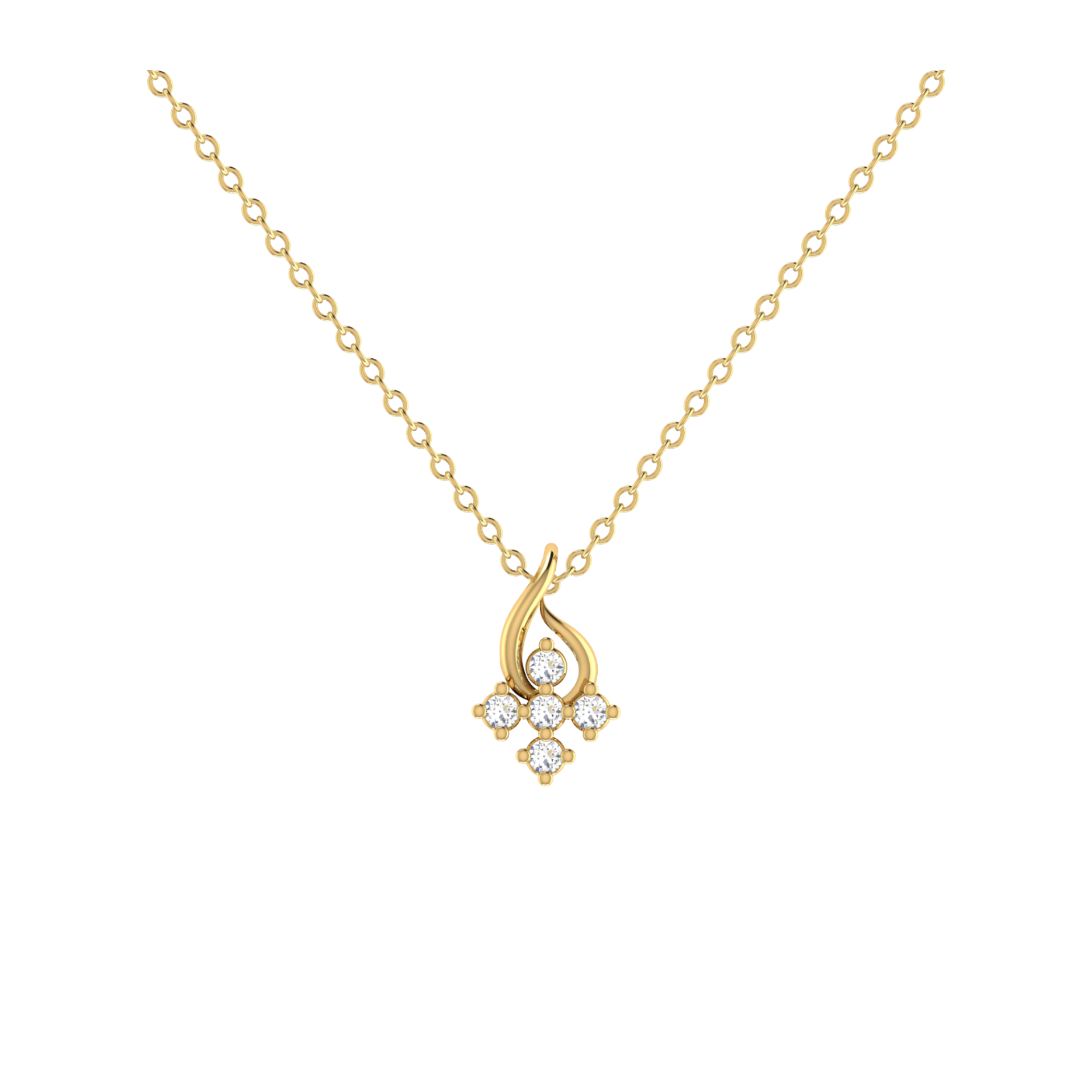 Helix Cross Gold Plated Lab Grown Diamond Pendant