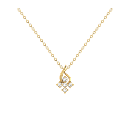 Helix Cross Gold Plated Lab Grown Diamond Pendant