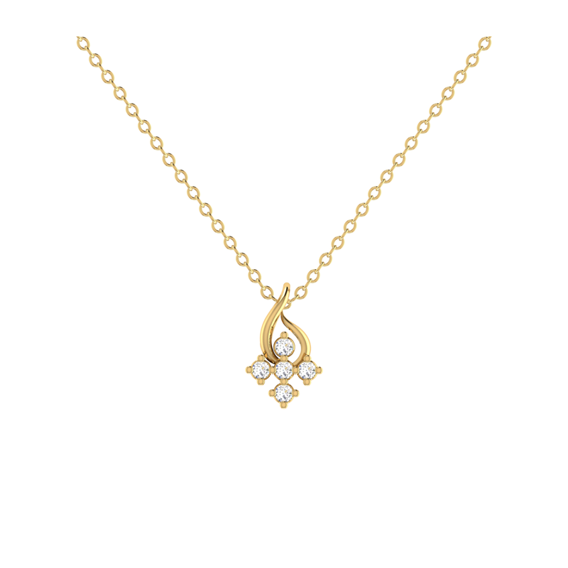 Helix Cross Gold Plated Lab Grown Diamond Pendant