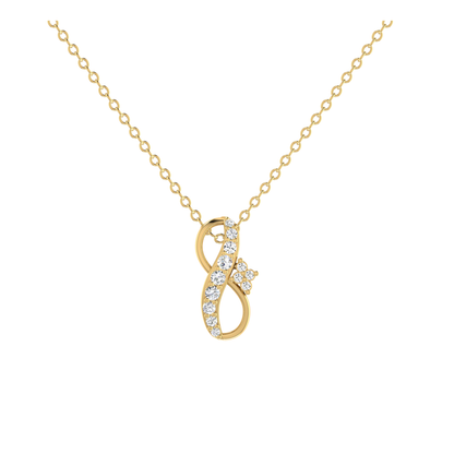 Spiraling Halo Gold Plated Lab Grown Diamond Pendant