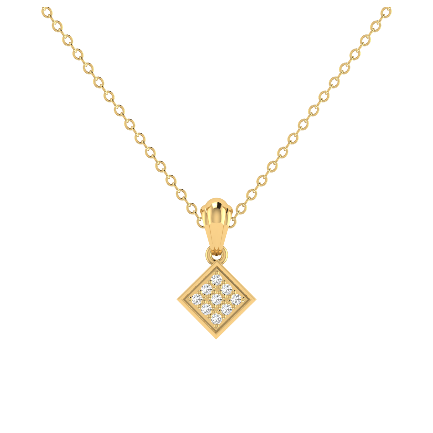 Equilibrium Drop Gold Plated Lab Grown Diamond Pendant