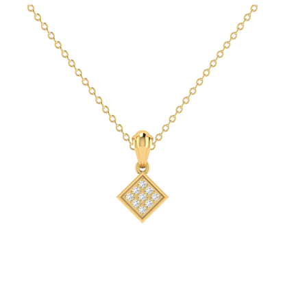 Equilibrium Drop Gold Plated Lab Grown Diamond Pendant