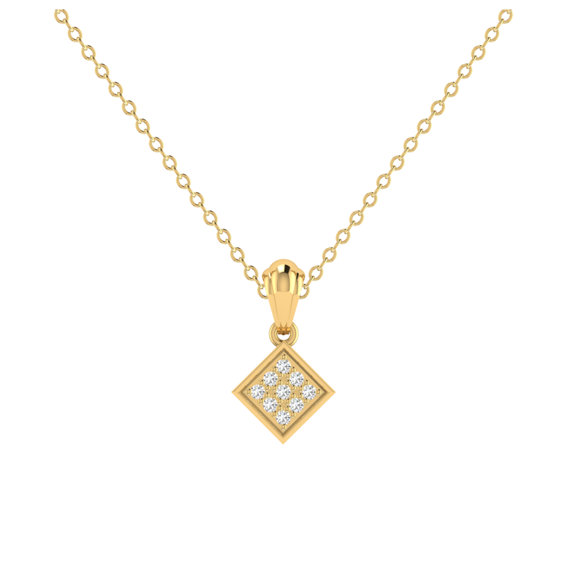 Equilibrium Drop Gold Plated Lab Grown Diamond Pendant