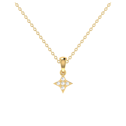 Orchid Flare Drop Gold Plated Lab Grown Diamond Pendant