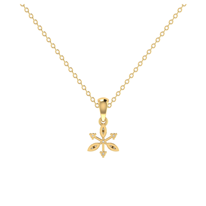 Gilded Snowflake Gold Plated Lab Grown Diamond Pendant