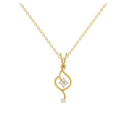 Stardust Cocoon Gold Plated Lab Grown Diamond Pendant
