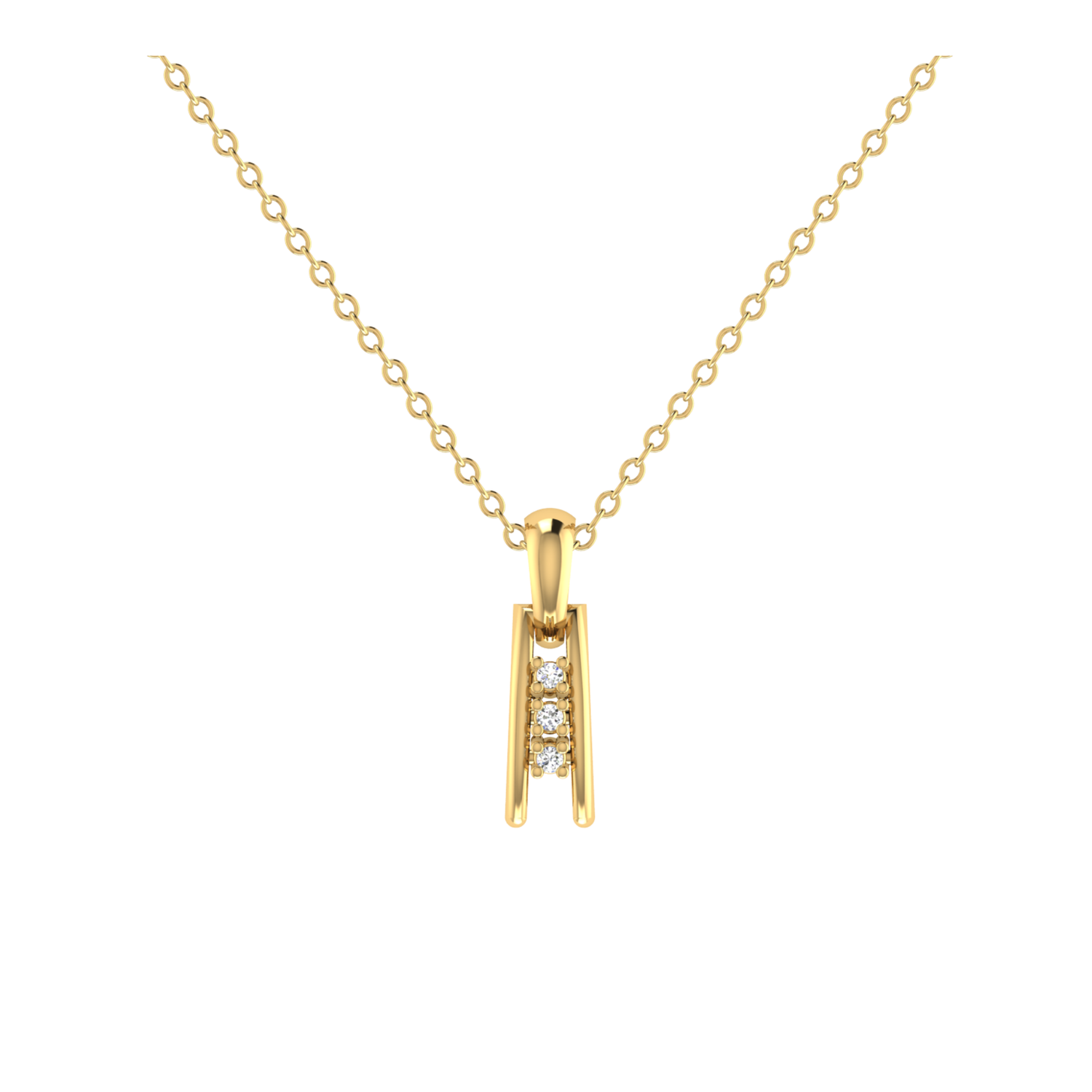 Orion Spire Gold Plated Lab Grown Diamond Pendant