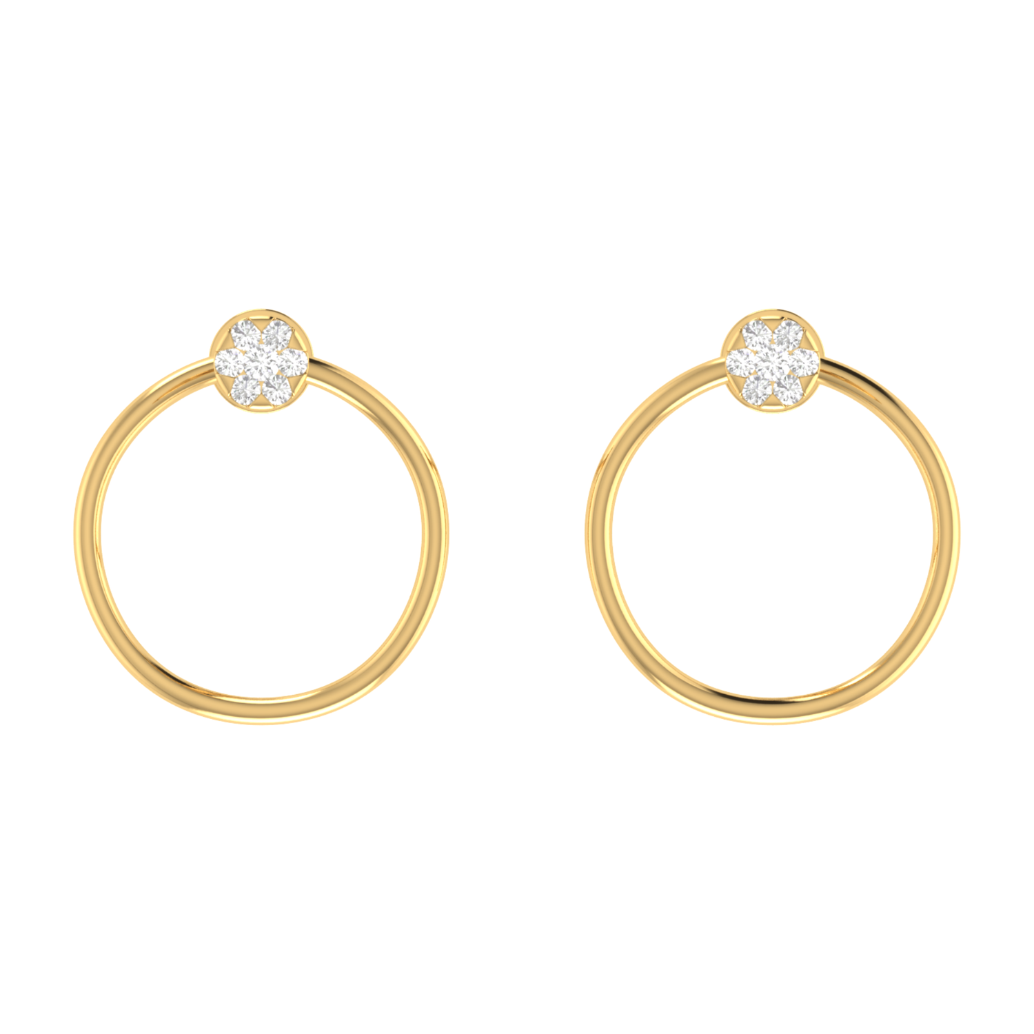 Meadow Hoop Gold Plated Lab Grown Diamond Earrings