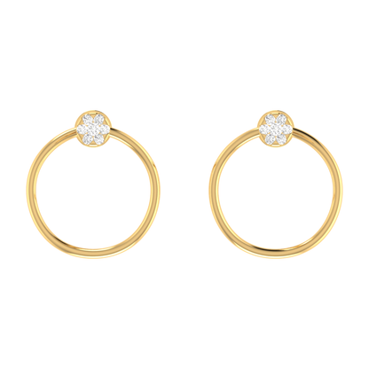 Meadow Hoop Gold Plated Lab Grown Diamond Earrings