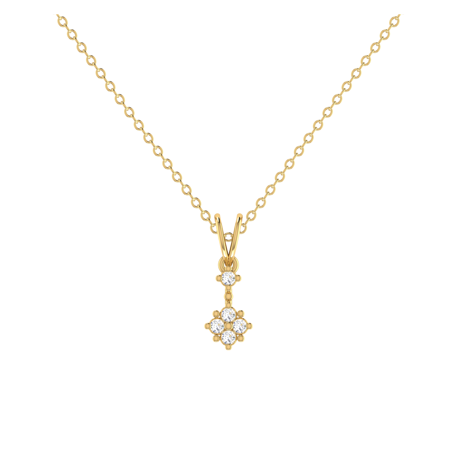 Trinity-Plus Gold Plated Lab Grown Diamond Pendant
