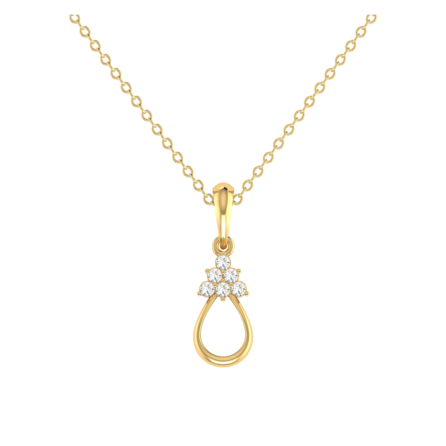 Eternal Ember Gold Plated Lab Grown Diamond Pendant