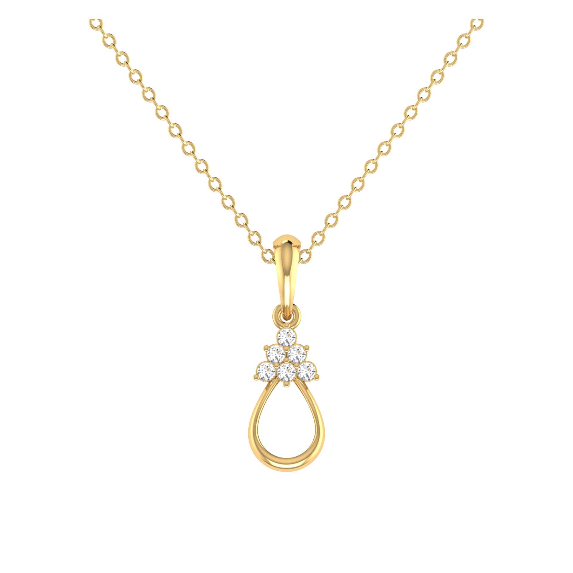 Eternal Ember Gold Plated Lab Grown Diamond Pendant