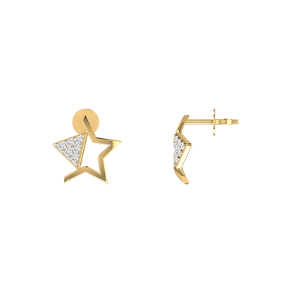 Astraea Studs Gold Plated Lab Grown Diamond Earrings