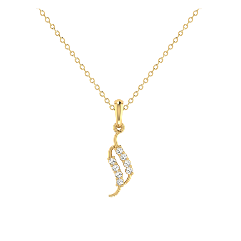 Zephyr Breeze Gold Plated Lab Grown Diamond Pendant