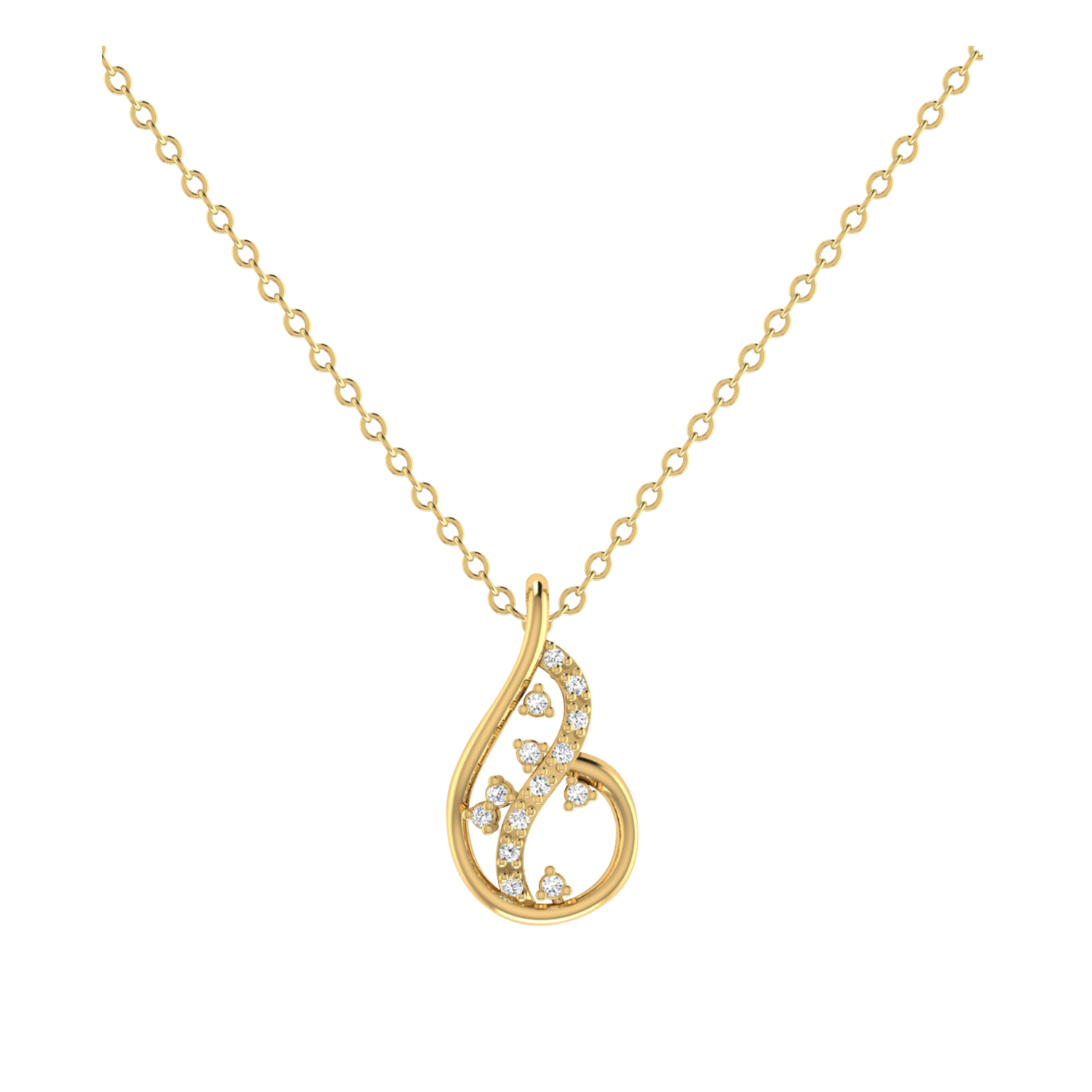 Gardenia Gilded Gold Plated Lab Grown Diamond Pendant