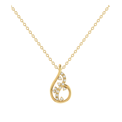 Gardenia Gilded Gold Plated Lab Grown Diamond Pendant