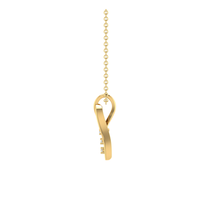 Botanical Flare Gold Plated Lab Grown Diamond Pendant