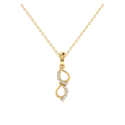 Radiant Interlace Gold Plated Lab Grown Diamond Pendant