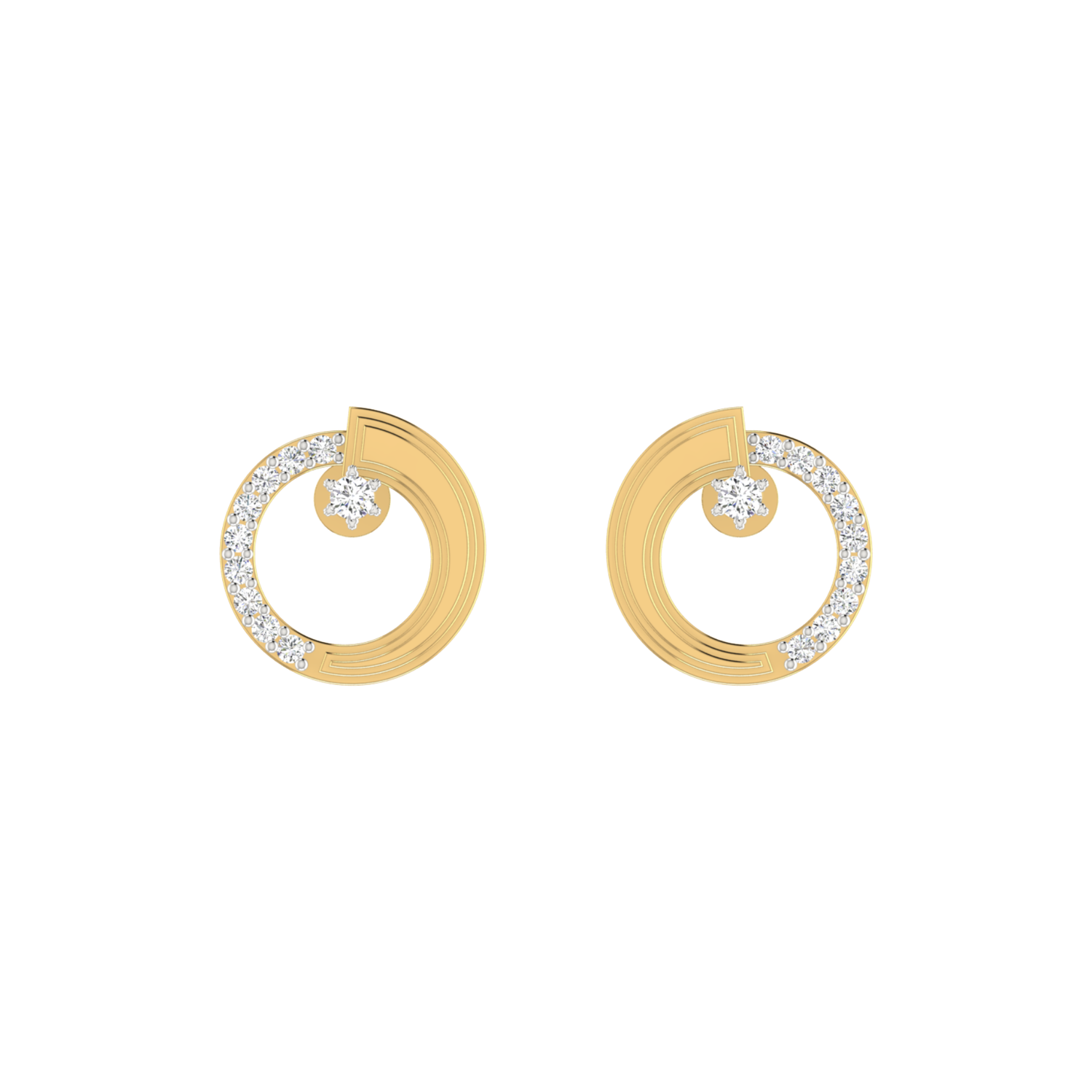 Lumina Nebula Gold Plated Lab Grown Diamond Earrings