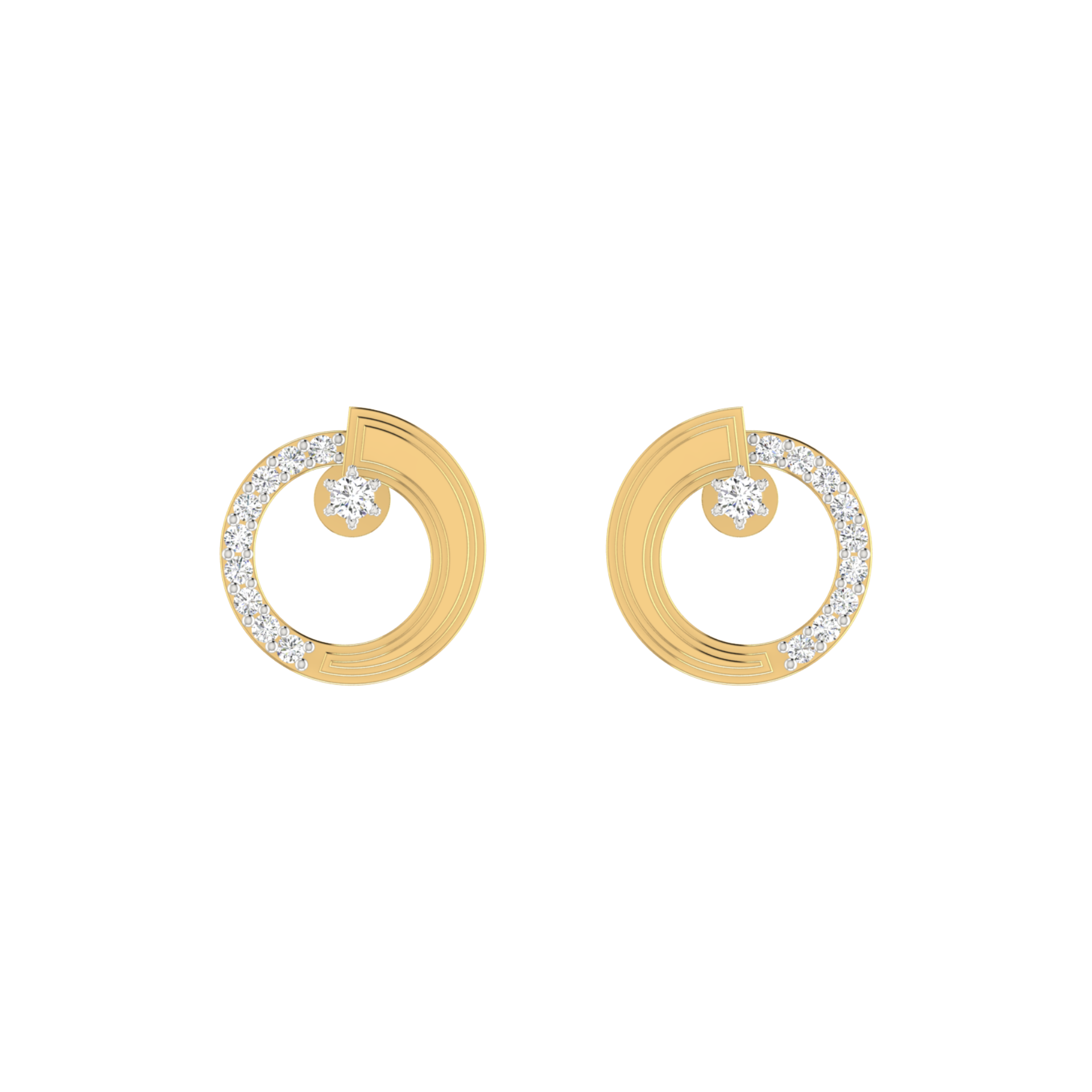 Lumina Nebula Gold Plated Lab Grown Diamond Earrings