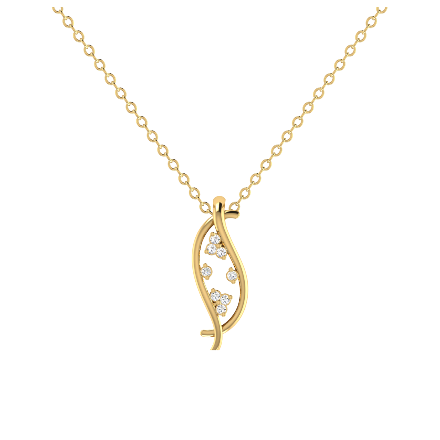 Grace Bloom Gold Plated Lab Grown Diamond Pendant