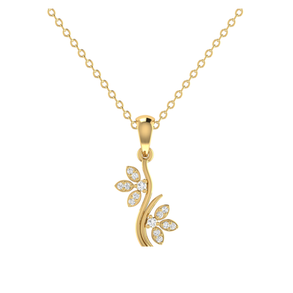 Harmony Vine Gold Plated Lab Grown Diamond Pendant