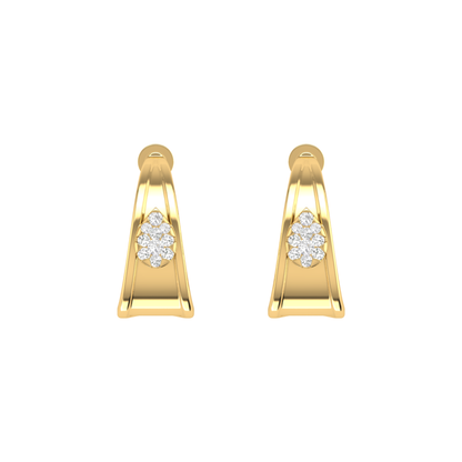 Tapered Nexus Gold Plated Lab Grown Diamond Earrings