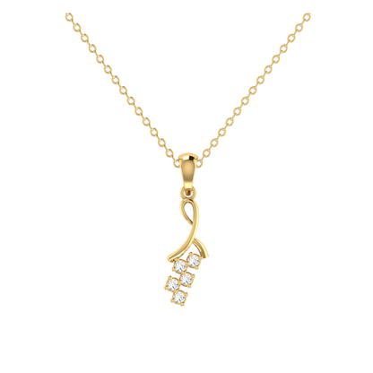 Celestial Bouquet Gold Plated Lab Grown Diamond Pendant