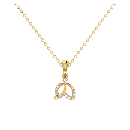 Soulmate Swirl Gold Plated Lab Grown Diamond Pendant