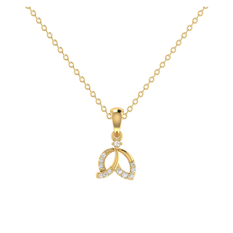 Soulmate Swirl Gold Plated Lab Grown Diamond Pendant