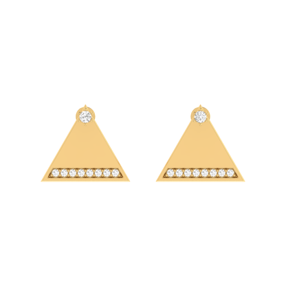 Lumina Triangle Gold Plated Lab Grown Diamond Earrings