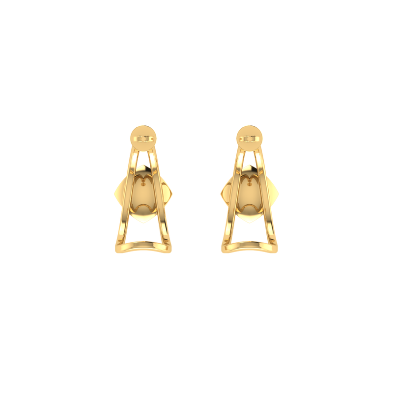 Nova Cage Studs Gold Plated Lab Grown Diamond Earrings