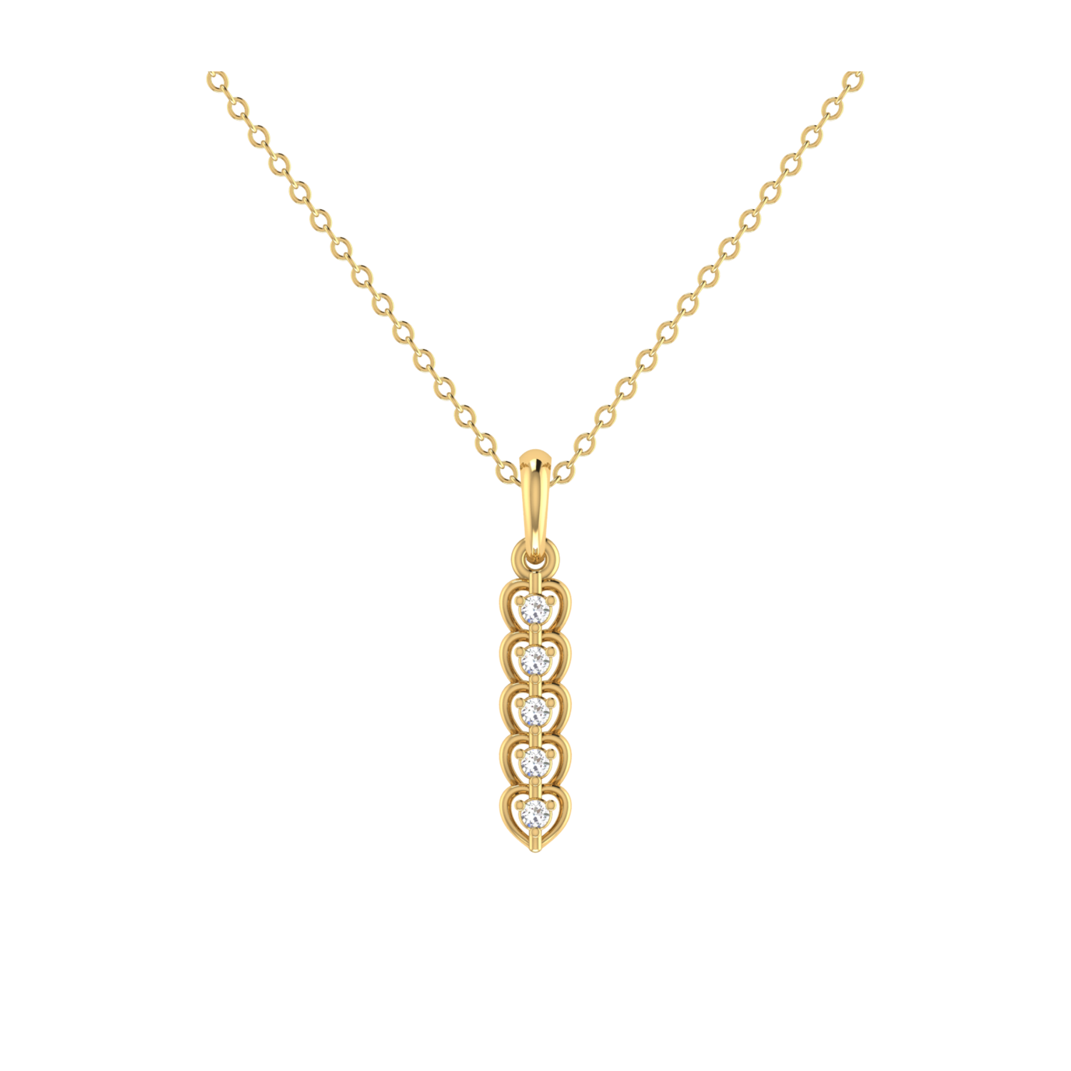 Quintessence Drop Gold Plated Lab Grown Diamond Pendant