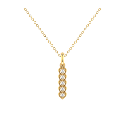 Quintessence Drop Gold Plated Lab Grown Diamond Pendant