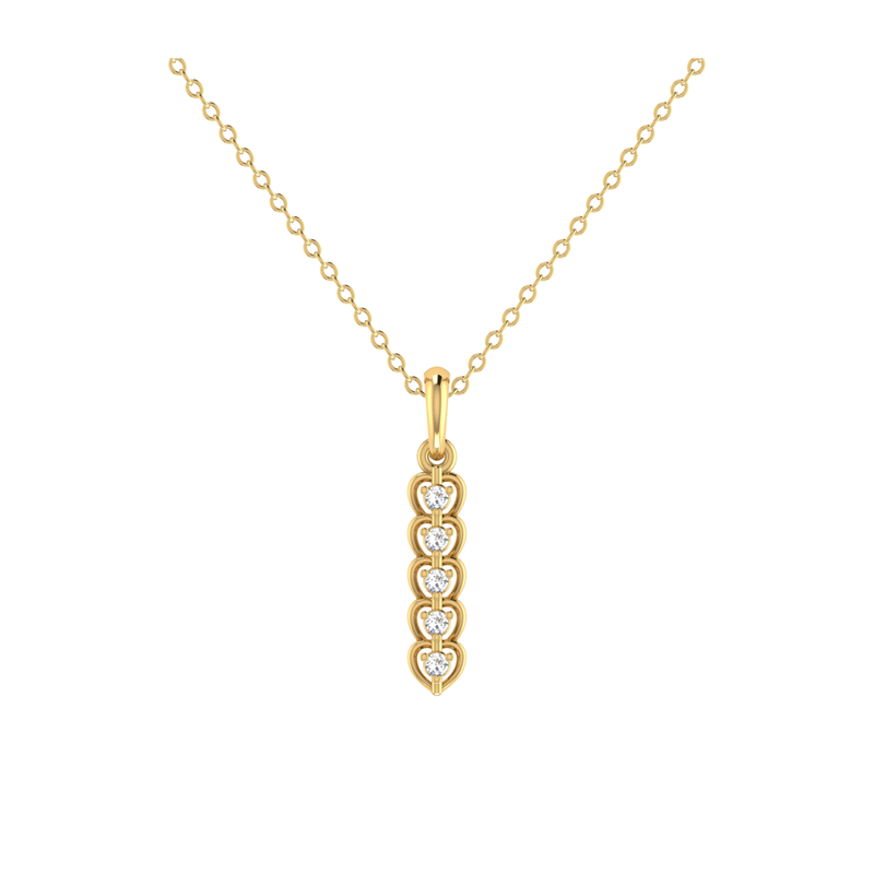 Quintessence Drop Gold Plated Lab Grown Diamond Pendant