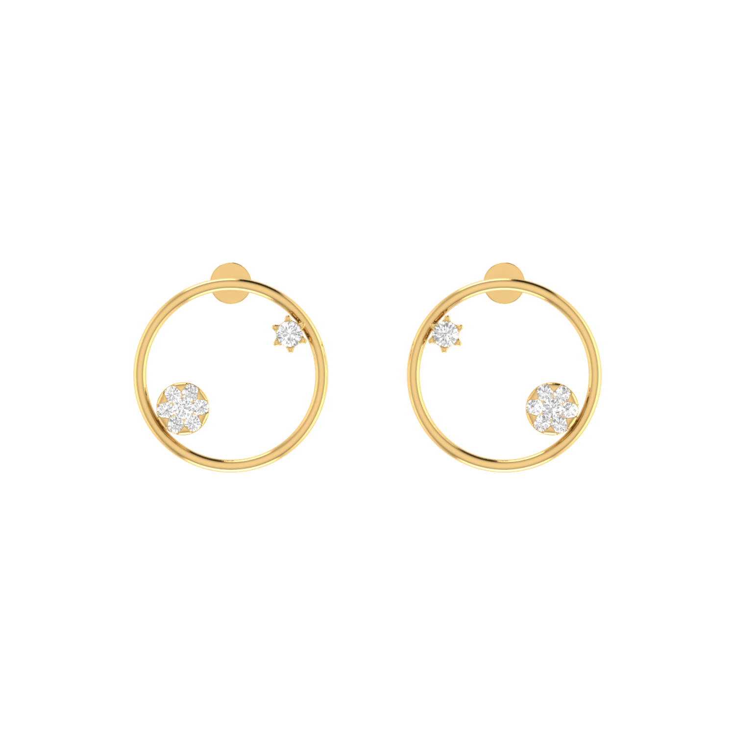 Cosmic Constellation Gold Plated Lab Grown Diamond Earrings