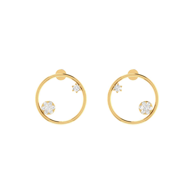 Cosmic Constellation Gold Plated Lab Grown Diamond Earrings